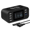 Stacja ładowania bezprzewodowego z 7 inteligentnymi portami USB i wyświetlaczem LED